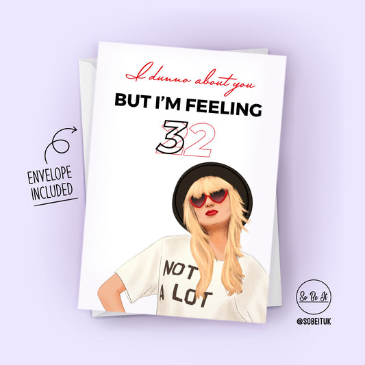 Taylor Swift 32 - Birthday Card