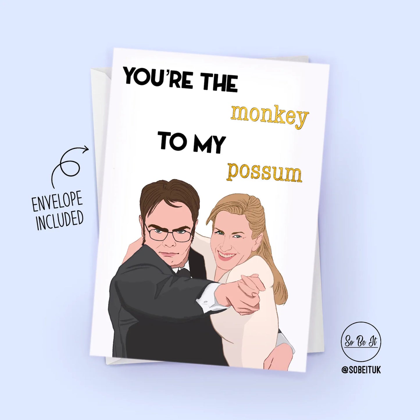 The office - Dwight and Angela - Monkey possum - Card