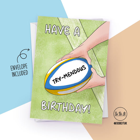 Rugby - Have a try-mendous Birthday! - Birthday Card