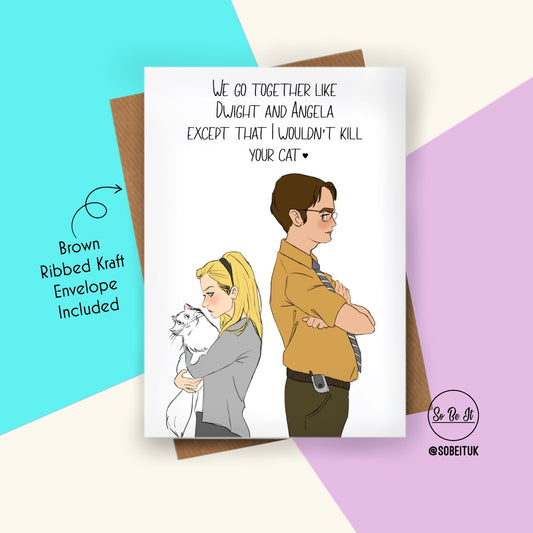 The office - Dwight and Angela cat - Card