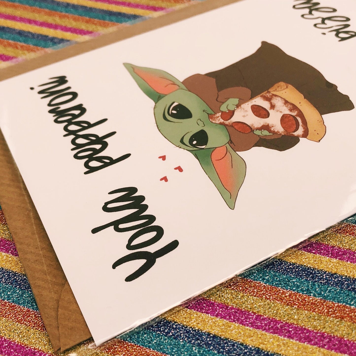 Yoda Pepperoni to my pizza - Star Wars - Card