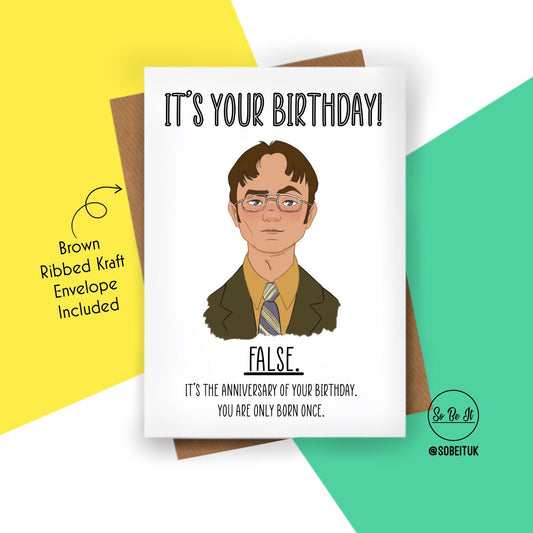 The office - Dwight Birthday - Card